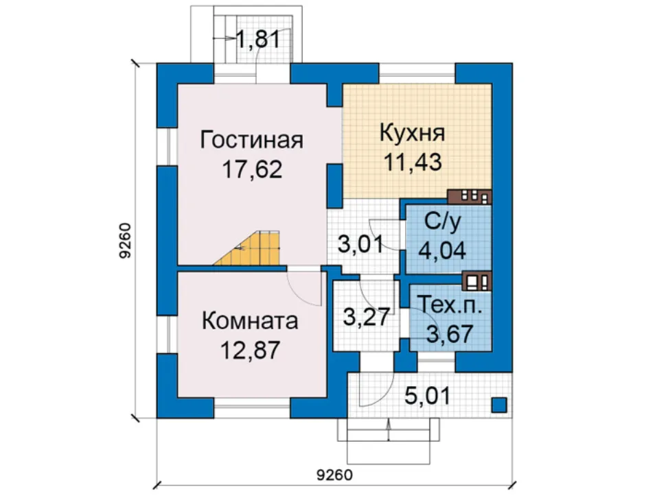 Проект дома Тагус План 1 этаж
