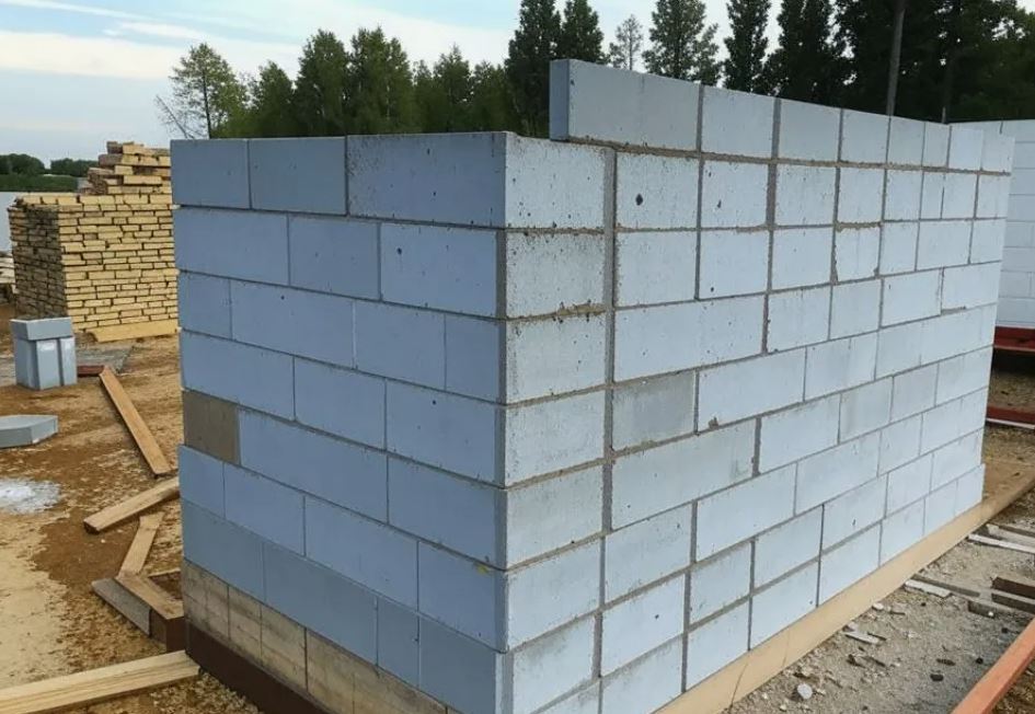 толщина стен из газобетона